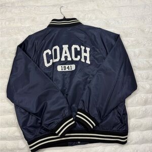 Coach Blue Varsity Bomber Jacket